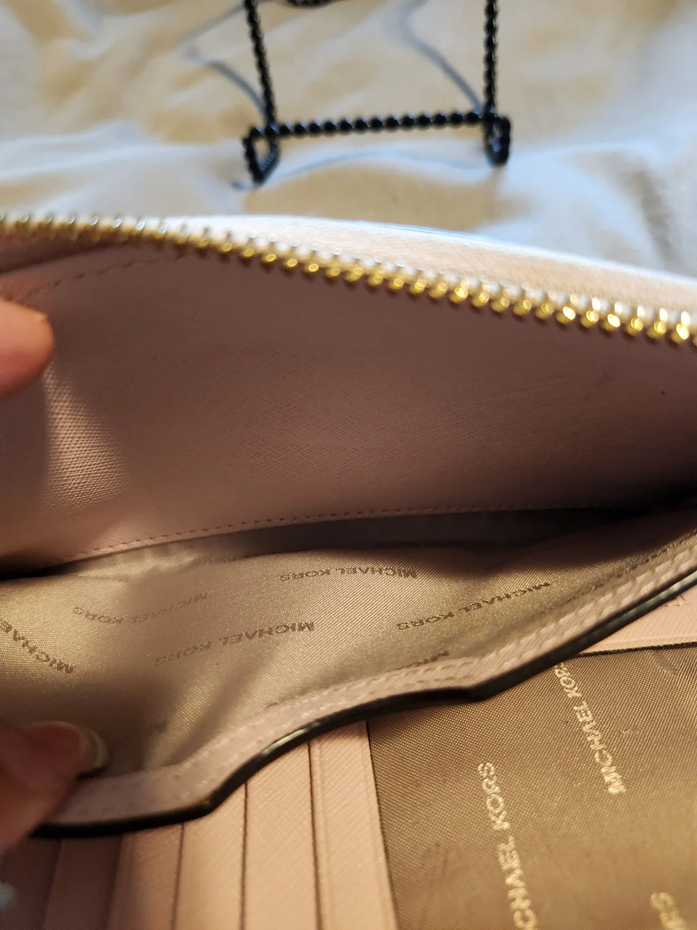 Michael Kors Pink Saffiano Zip Wallet